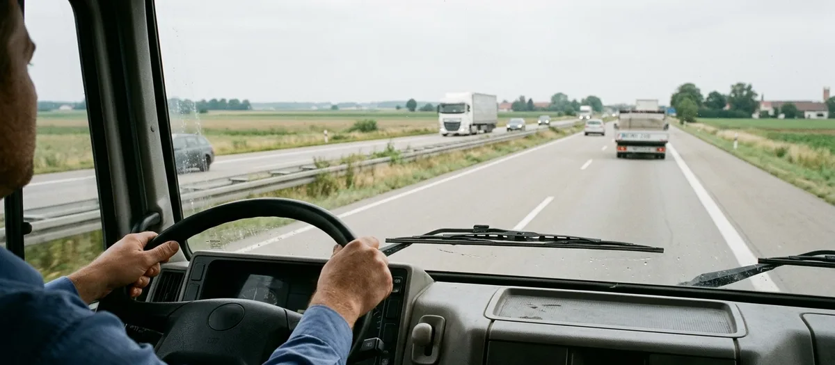 Umladen auf den Wagen des Partnerbetriebs für die zweite Streckenhälfte